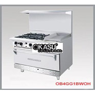 Bếp âu 4 họng rán phẳng có lò nướng OB4GG1BWOH