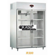 Tủ lạnh 2 cửa kính có quạt mát luxury R300-1