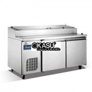 Bàn mát trưng bày pizza 2 cánh OKASU BS15L2F