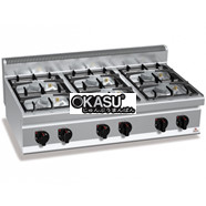 Bếp âu 6 họng dùng gas Bertos G7F6BPW