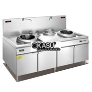 Bếp Á 2 họng điện từ 2 nồi hâm Kainox EIKR2B2P-L