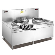 Bếp Á 2 họng điện từ 1 nồi hâm Kainox EIKR2B1P-L