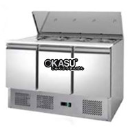 BÀN MÁT INOX SALAD 3 CÁNH FURNOTEL 370 LÍT FRSWB-1307A 