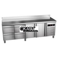 BÀN MÁT INOX NGĂN KÉO ASBER 290 LÍT GTP-6-250-24 