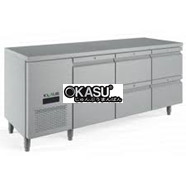 BÀN MÁT INOX 6 NGĂN KÉO KLAUS 421 LÍT KDC-1.1-3N