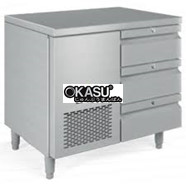 BÀN MÁT INOX 3 NGĂN KÉO KLAUS 124 LÍT KDC-1.1-1W