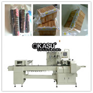 Máy xếp và đóng gói bánh quy biscuit tự động