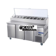 BÀN SALAD 1M5 NẮP INOX FURNOTEL FET15030CS