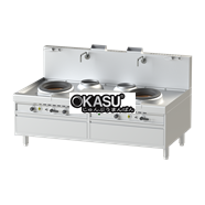 Bếp Á 2 họng có quạt thổi 2 bầu nước Nayati NGKB 22-125 W2N2 CLN