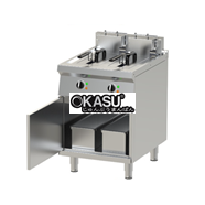 Bếp chiên nhúng đôi có chân đứng Nayati NEF 6-75 MR 2x10L dùng điện