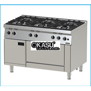 Bếp Âu 6 họng có lò nướng Nayati NGR 12-75 ME