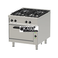 Bếp Âu 4 họng có lò nướng Nayati NGR 8-90 GR