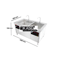 Máy Rửa Chén Công Nghiệp Siêu Âm Texgio TGU-1800SD