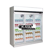 Tủ Đông Trưng Bày Siêu Thị Dung Tích 1442L, 3 Cánh Kính, 15 Kệ KISTEM KIS-XS144F3Y