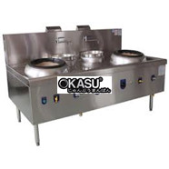 Bếp xào 2 họng dùng gas có quạt thổi - 2 nồi nước EKWR22B