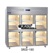 Tủ mát 6 cánh kính Hisakage SRCG-180