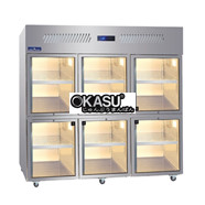 Tủ mát 6 cánh kính Hisakage SRVG-180