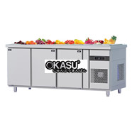 Bàn salad quạt gió 3 cánh inox BSQ.3MI1876