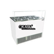 Tủ trưng bày kem khay tròn inox Gelato Easybest EASYBOX6