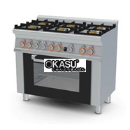 Bếp âu 6 họng có lò nướng (cửa kính) Lotus CFM6-610GEM