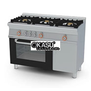 Bếp 3 họng kết hợp lò nướng điện (cửa kính) Lotus CFM3-612GEMV