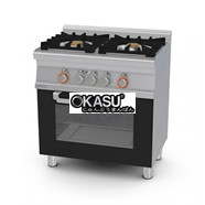 Bếp âu 2 họng kết hợp lò nướng điện (cửa kính) Lotus CFM2-68GEM