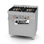 Bếp âu 2 họng dùng gas có lò nướng Lotus CF2-68GEM