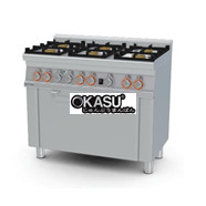 Bếp âu 6 họng có lò nướng Lotus CFM6-610GEM