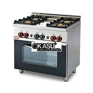 Bếp âu 4 họng có lò nướng Lotus CF4-68G