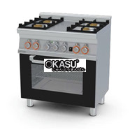 Bếp âu 4 họng có lò nướng (cửa kính) Lotus CFM4-68GEM