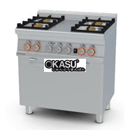 Bếp âu 4 họng có lò nướng Lotus CFM4-68GEM