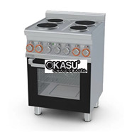 Bếp điện 3 pha có lò nướng cánh kính Lotus CFM4-66ET