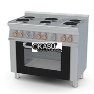 Bếp điện từ 3 pha có lò nướng Lotus CF6-610ET