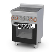 Bếp điện từ 3 pha kèm lò nướng cánh kính Lotus CFMC4-66ET