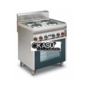Bếp âu 4 đầu đốt kèm lò nướng điện (cửa kính) Lotus CF4-8ET