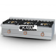 Bếp âu 3 đầu đốt dùng gas Lotus PC3T-612G