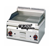 Bếp rán gas 1/2 rãnh + 1/2 mặt nướng mạ crom Superchrome Lotus FTLR-6GS