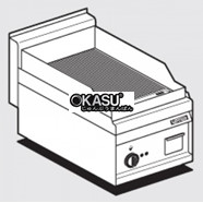 Bếp rán điện có rãnh mạ crom Superchrome Lotus FTR-4EMS