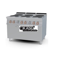 Bếp âu 6 đầu đốt kèm lò nướng điện Lotus CF6-912ET