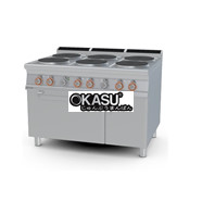 Bếp âu 6 đầu đốt kèm lò nướng điện Lotus CF6-912ETV