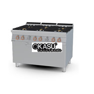 Bếp gas 6 đầu đốt kèm lò nướng điện Lotus CF6-912GE