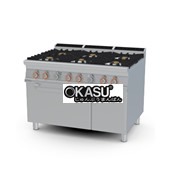 Bếp gas 6 đầu đốt kèm lò nướng điện Lotus CF6-912GEV