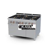 Bếp âu 6 đầu đốt kèm lò nướng gas Lotus CF6-912GV