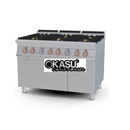 Bếp gas 6 đầu đốt kèm lò nướng điện Lotus CFV6-912GEV