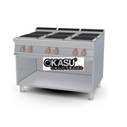 Bếp âu 6 họng trên tủ dùng điện Lotus PCQ-912ET