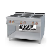 Bếp âu 6 họng trên tủ dùng điện Lotus PC-912ET