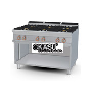 Bếp âu 6 đầu đốt trên tủ dùng gas Lotus PC-912G