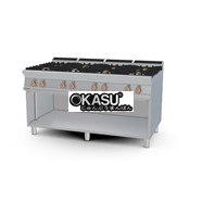 Bếp âu 8 đầu đốt trên tủ dùng gas Lotus PC-916G