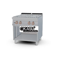 Bếp gas 4 đầu đốt trên tủ mở Lotus PCA-98G