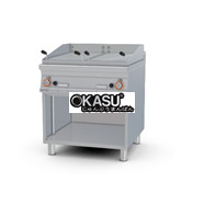 Bếp nướng gas Lavastone trên tủ mở Lotus CW-98G